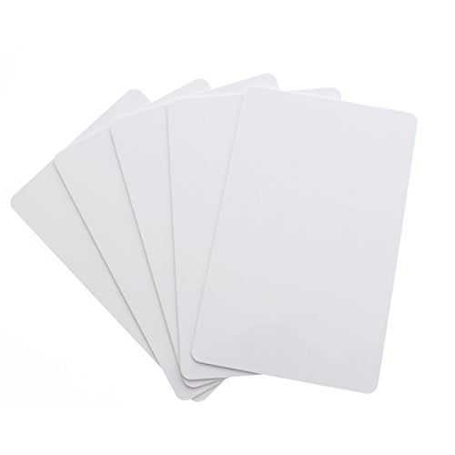 Bulk 1000 Pack - Premium Blank PVC Cards for ID Badge Printers - Graphic Quality White Plastic CR80 30 Mil (CR8030) By Specialist ID - Compatible with Most Photo ID Badge Printers (White)