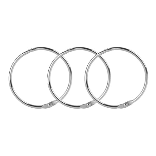 Office Book Rings, Ring Binder 100PCS Rings Loose Leaf Metal Book Album Scrapbook Binders Craft Photo Organizer Keychain(50mm)