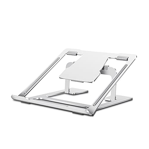 RVCSJAY Folding Portable Laptop Stand Angle/Height Adjustable Aluminum Alloy Notebook Computer Bracket Heat Dissipation