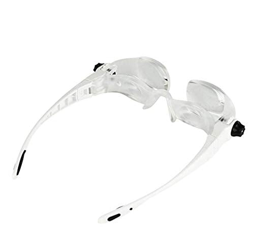 EUQKKWLOY Headband Magnifier Visor Lenses 2.1x Magnifying Glasses, Hands-Free Head Worn for Tv Electronics Eyelash Crafts Jewelry Circuit Watch Repair