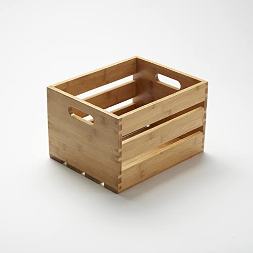 American Metalcraft WTBA10 Crate, Wood, Bamboo, 8" Height, 12-1/2" Width, 10-1/4" Length