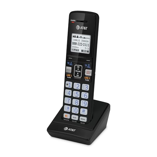 AT&T TL86123 2-Line Corded/Cordless Phone with Answering System, DECT 6.0 Digital Technology, Caller ID/Call Waiting, Intercom, Call Transfer and Remote Access (2 User System)