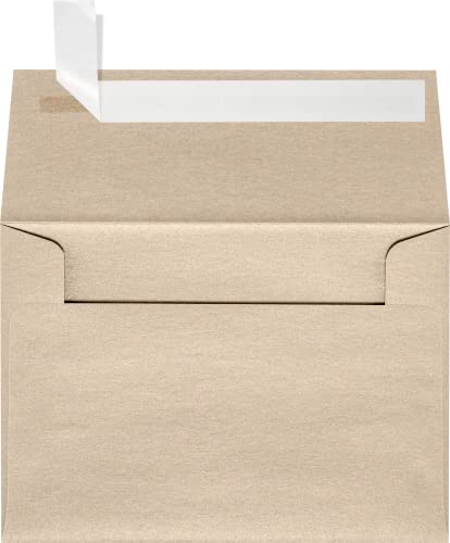 LUXPaper 4Bar A1 Invitation Envelopes | Peel & Press | 3 5/8" x 5 1/8" | Taupe Metallic | 80lb. Text | 500 Qty