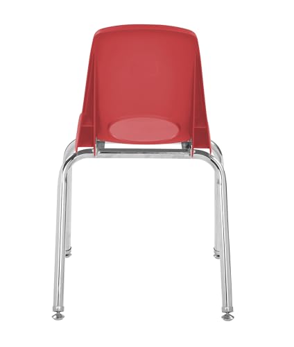 FDP 18" School Stack Chair with Swivel Glides, Red, 2-Pack, 13050-RD