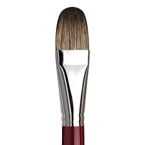 da Vinci Oil & Acrylic Series 1845 Oil Paint Brush, Filbert Russian Black Sable, Size 22