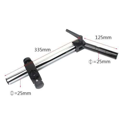 50mm Diameter Adjustable Video Industry Microscope Stand Holder Articulating Arm Bracket Microscope Gear Accessories (S Swivel arm)