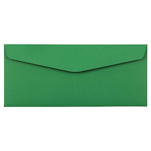 JAM PAPER #10 Business Colored Envelopes - 4 1/8 x 9 1/2 - Green Recycled - Bulk 250/Box