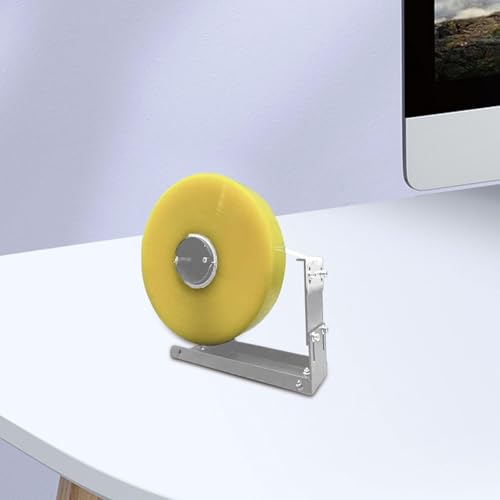 LOUYENOUS Desktop Package Roll Tape Dispenser Easily Cutting Baler Sturdy Practical Manual Packaging Box Sealing Roll Tape Cutter Tool, Black(White)
