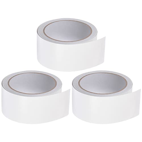 VGGBNG Waterproof Repair Tape for Awning, Multi-Purpose Tarpaulin 3pcs 2" x14.6ft Universal Awning Cloth for Crafts Home Improvement Outdoor, White