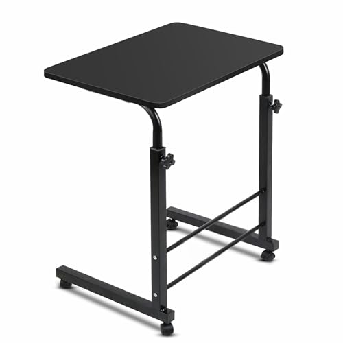 TECHNOVIBES Study Table/Bed Table/Foldable and Portable Wooden/Writing Desk for Office/Home/School (Black with Black Leg)