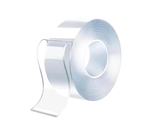 WANGXCQ 50mm Width Tape 1-5M Reusable No Trace Ultra-Strong Wall Strip Clear Double-Sided Adhesive Mounting(3m)