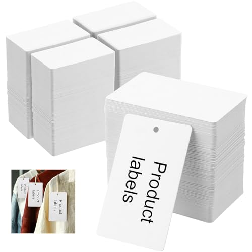 PINGEUI 3000 PCS 1.7 x 2.9 Inch White Blank Merchandise Tags, Writable Price Gift Tags for Retail Store, Clothing Shops