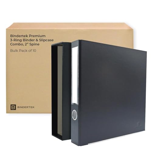 3-Ring Premium Binder & Slip Case, 10pk - Dark Gray, by Bindertek