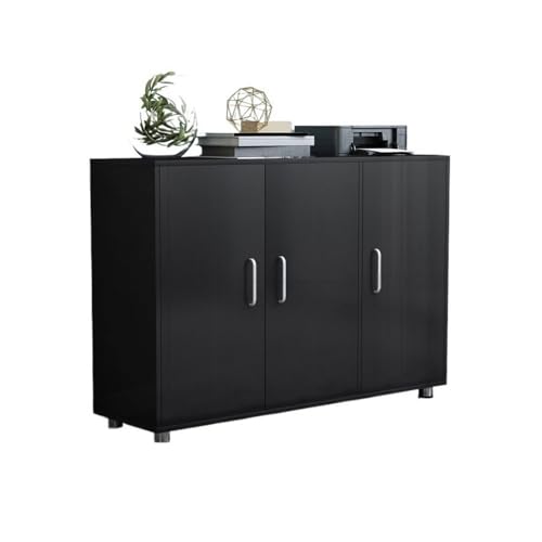 XJOYSL7921 File Cabinets ﻿ 1.2m File Cabinet Information Storage Short Office Printer Small Bookcase Vertical File Cabinets(Black)