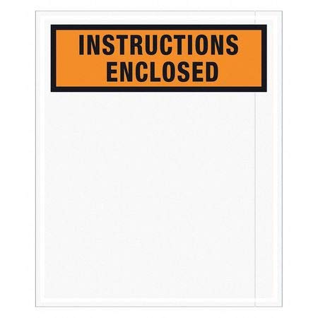 12 x 10" Orange "Instructions Enclosed" Envelopes