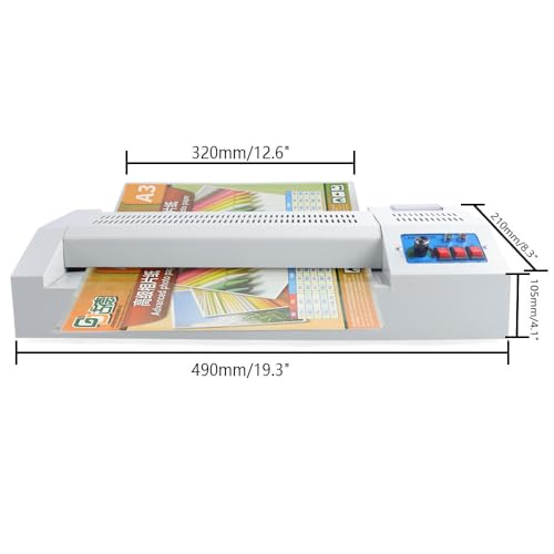 110V 600W A3 A4 Rollers System Thermal Hot Cold Film Laminating Laminator Machine 300mm