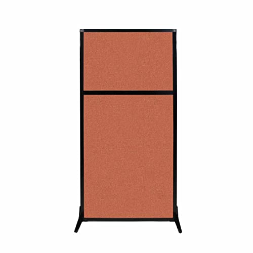 Versare Workstation Partition | Portable Wall Divider | Modern Office Cubicle | Free Standing Privacy Screen | Flexible Work Space | 33" x 70" Papaya Fabric Panels