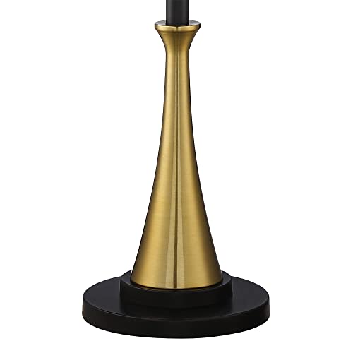 Possini Euro Design Burbank 70" Tall Floor Lamp with Black Shade and Dimmer