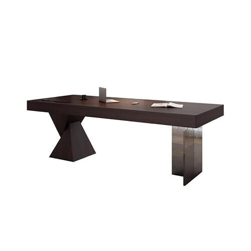 LINKIO Home Office Desks Acrylic Solid Wood Desk Home Boss Desk Sofa Back Long Desk Computer Table Desk(160x70x75cm)