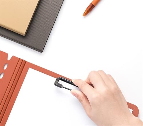 Filing Envelopes 2 Piece Folder with Double Clip Office Supplies A4 Writing PadFile Information Clip(Orange)