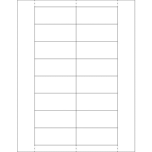 BOX USA 1-1/4 x 3 Inch White Insert Cards, Inkjet and Laser Compatible, for Use in Plastic Label Holders, Print or Write, Refill Pack 16 Cards Per Sheet, 50 Sheets Per Carton
