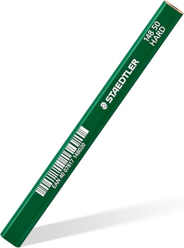 STAEDTLER Hard Black Lead Carpenters Pencils GREEN 6H (Pack of 72) ST14851
