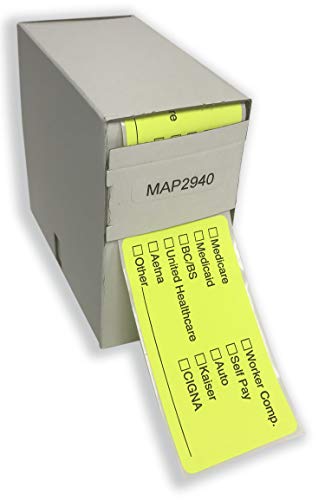 Tabbies MAP2940 250/Roll 3-1/4x1-3/4in Insurance Options Labels, Chartreuse