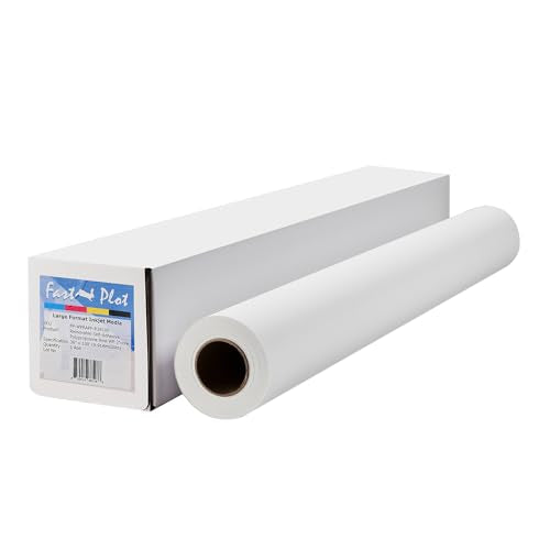 FastPlot Removable Self Adhesive Polypropylene Banner 8 mil WP - 36" x100FT - 2" core