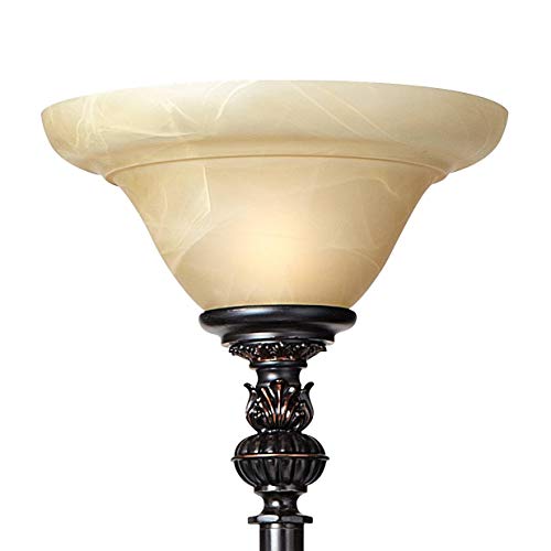 Regency Hill Sonnett 72" Tall 3-Light Torchiere Floor Lamp Living Room