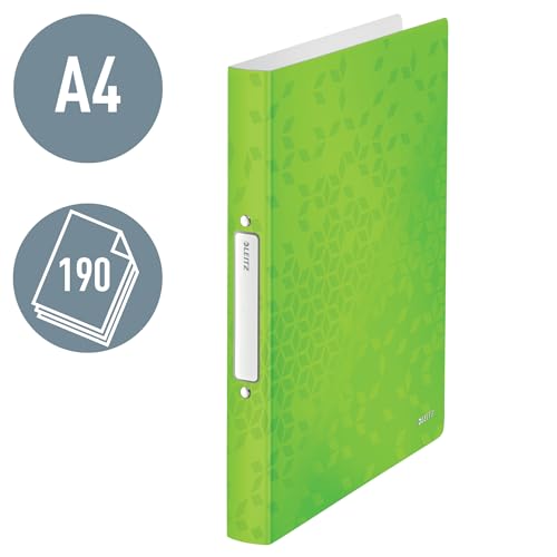 Leitz WOW 4257 Ring Binder Ring Binder A4 2 Rings 25 mm Pack of 10 Colour: Green