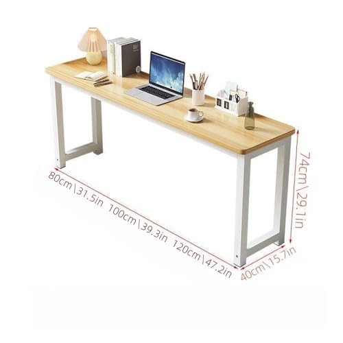 Gilubfckin Small Computer Office Desk, Modern Simple Style, Writing Study Work Table, Sleek Design Computer Desk for Home and Office(White,80cm .5in)