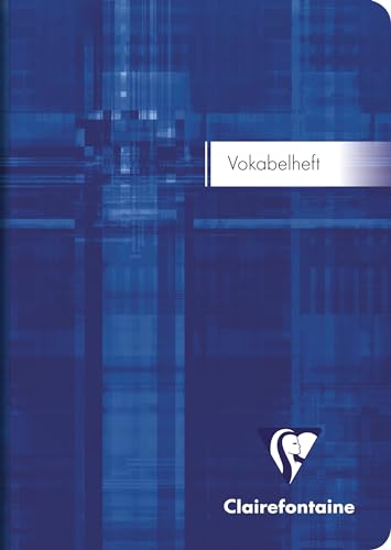 Clairefontaine 36479Cpack - Pack of 10 Vocabulary Books/Address Books (DIN A6, 10.5 x 14.8 cm, Lined with 1 Middle Line, 90 g, 32 Sheets) 1 Pack Assorted Colours