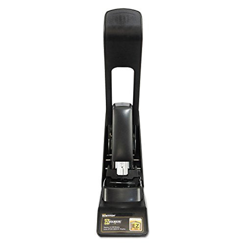 Bostitch EZ Squeeze 130 Sheet Flat Clinch Heavy Duty Stapler, Reduced Effort, Black (B8130)