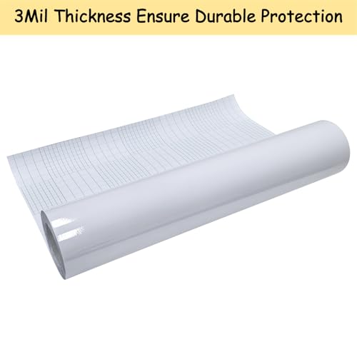 EQCOTWEA Glossy Cold Laminating Film Roll, 25 inch x 91.86 ft, 3Mil (0.075mm) Thickness Glossy Self-Adhesive Plastic Paper Laminator Sheets for Posters, Signs, Documents, for Indoor & Outdoor Use