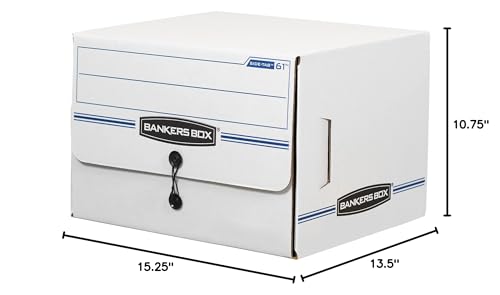 Bankers Box 12-Pack Side-Tab Drop-Front Basic-Duty File Box, Letter