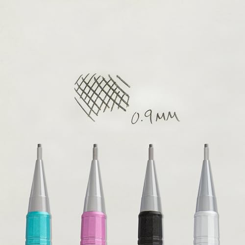 Pentel Sharp Mechanical Pencil, (0.9mm), Metallic Silver Barrel, Box of 12 (P209Z)