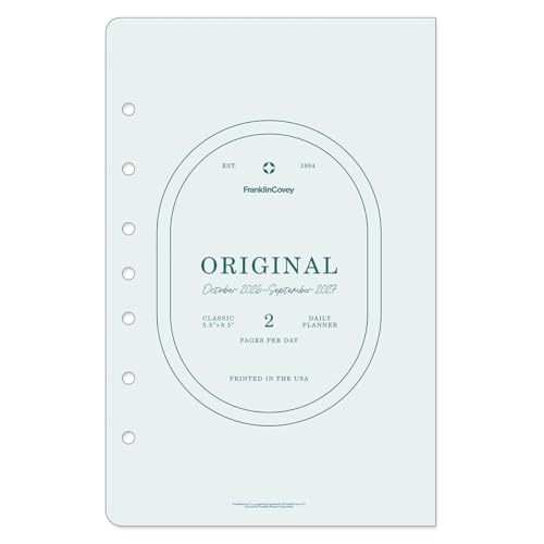 FranklinCovey - Original Two Page Per Day Ring-Bound Planner (Oct 2026 - Sep 2027, Classic)