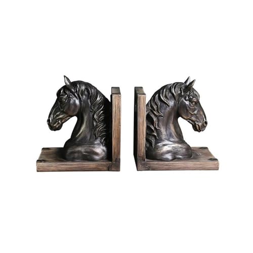 Book Organizer Horse Decorative Bookends Heavy Duty Book Ends to Hold Books Perfect Stopper