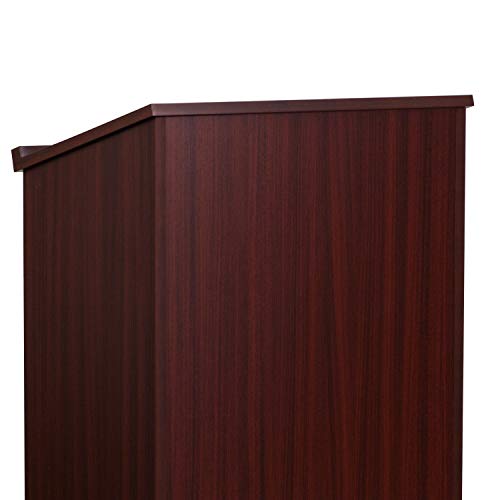EMMA + OLIVER Stand-Up Wood Lectern in Mahogany
