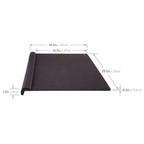 Allsop Ergoedge Deskpad W/Large Wrist Rest and Mousing Surface Foam, Large, Black