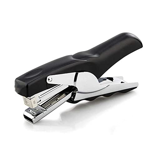 KLJUHGTR Clip-on Stapler Black for 20-Page Heavy Duty Desktop for Office