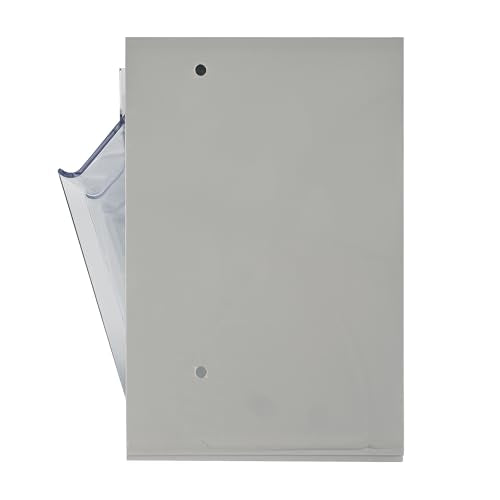Deflecto Four-bin horizontal tilt bin storage system, 23-5/8w x 6-5/8d x 8-1/8h, Gray (20409B1PK)