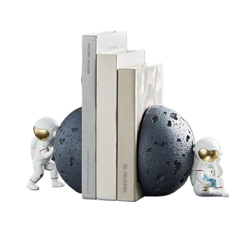 Book Organizer Bookends Resin Multifunctional Book Stopper Binder and Dividers School Supplies and Office Bookshelf(Gris)