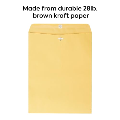 Staples 11.5x14.5 Kraft Clasp Catalog Envelopes, Brown, 100/Box