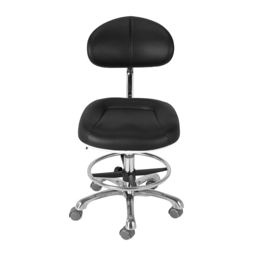Ergonomic Drafting Chairs with Backrest & Foot Rest for Studio/Classroom/Lab/Counter/Medical/Tattoo Esthetician Drafting Stools Pneumatic Rolling Wheels Shop Stool Load Up 350LBS Capacity
