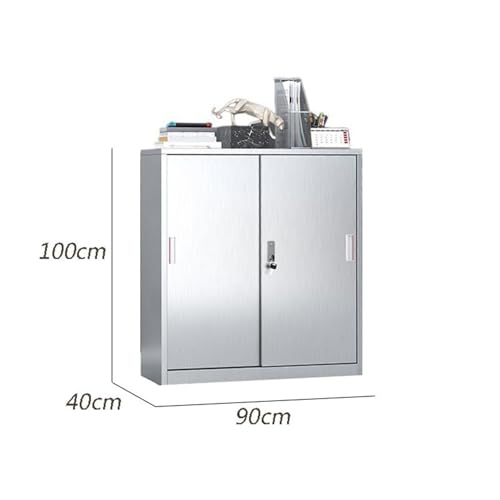 LIBANGRONG-888 File Cabinets Large Capacity Storage Cabinet Office File Data Storage with Lock, 304 Stainless Steel File Cabinet File Storage Cabinets