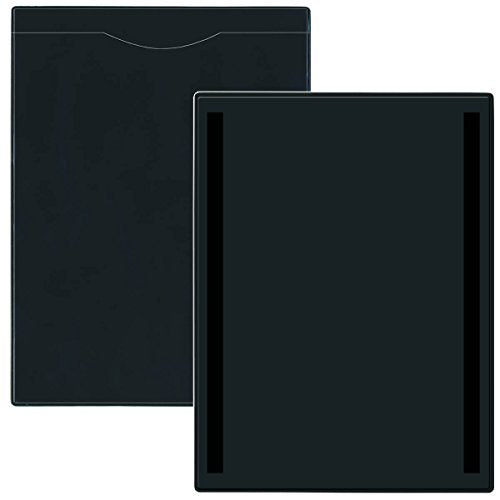 StoreSMART - Plastic File Jackets - Magnetic - Black 150-Pack - Open Short Side - FJ85SML-PQBK-150
