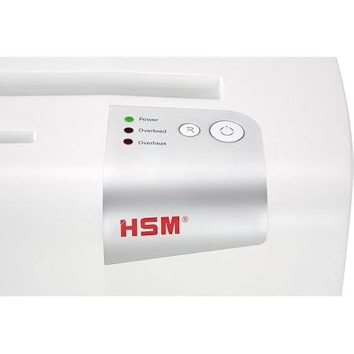 HSM shredstar S10, 10-Sheet Strip-Cut Paper/CD/Card Shredder, P-2 Security Level, 4.8 Gallon, White | HSM1042W