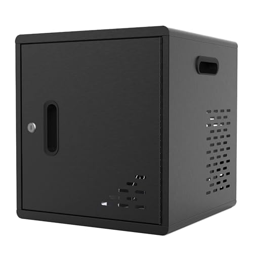 Luxor LLMC10 Modular Charging Cabinet, 10-Device Tablet & Laptop Charging and Storage Station for iPads & Chromebooks up to 13", Locking Door, Stackable Steel Design, Device Charging Cabinet