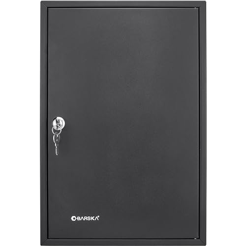 Barska Steel 64 Key Safe Cabinet with Combination/Key Lock Box (64 Key Position, Key Lock)